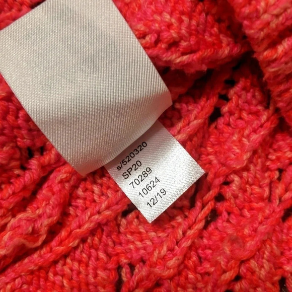 Loft Pink Long Sleeve Cable Knit Pullover Sweater, Size S - Picture 9 of 10